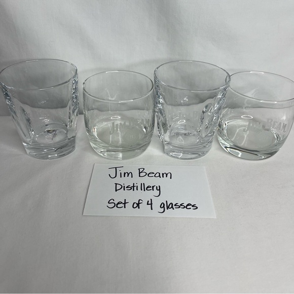 Jim Beam Bourbon Distillery Old Fashion Glasses. Set of 4 - Picture 6 of 10